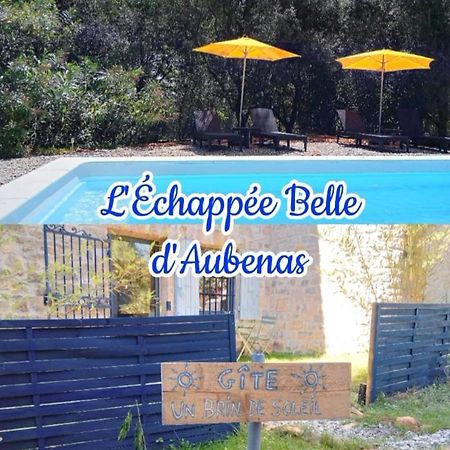2 Pieces "Le Brin De Soleil" Gites Appart 'Hotel L'Echappee Belle D'Aubenas Logement 1 Sur 3 Dış mekan fotoğraf